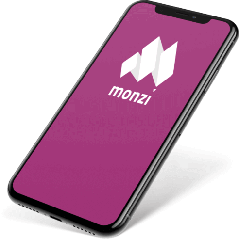 Smartphone with Monzi Logo