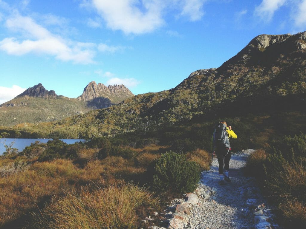 Woman walking on path in Tasmania before applying for emergency loans